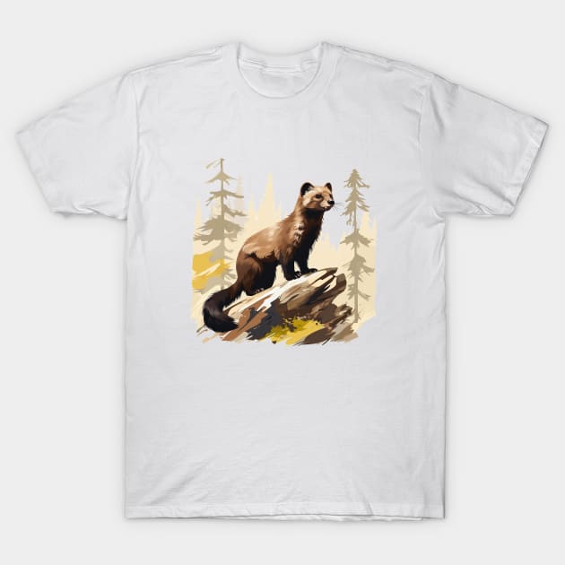 Pine Marten T-Shirt by zooleisurelife